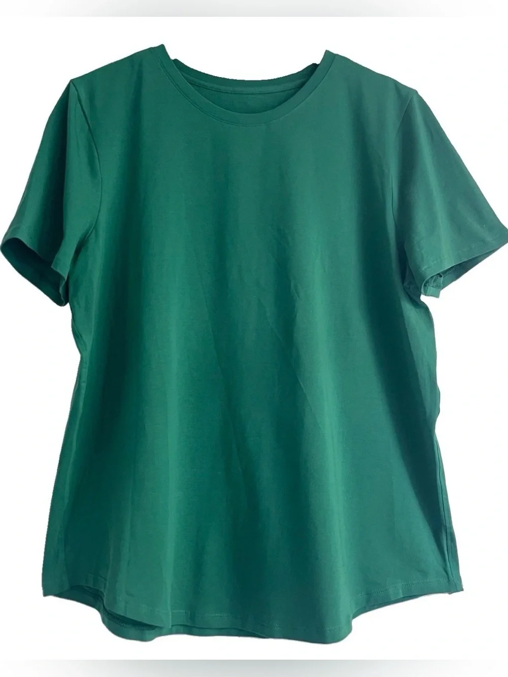Lululemon Love Tee T-Shirt Green XL Crewneck Curved Hem